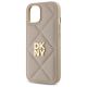 6. DKNY Quilted Stack Logo iPhone 15 Hülle – Beige