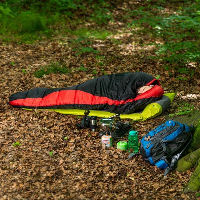 18. NILS CAMP NC2012 Schlafsack schwarz und rot