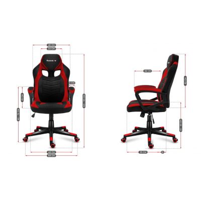 11. Huzaro FORCE 2.5 Gaming-Stuhl aus rotem Netzgewebe