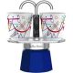 2. Bialetti Mini Express Kandinsky Mokkakanne Blau, Silber