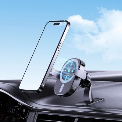 4. Dudao FW11 Autotelefonhalter mit 15-W-Induktionsladegerät für Lüftungsschlitze / Cockpit – Schwarz