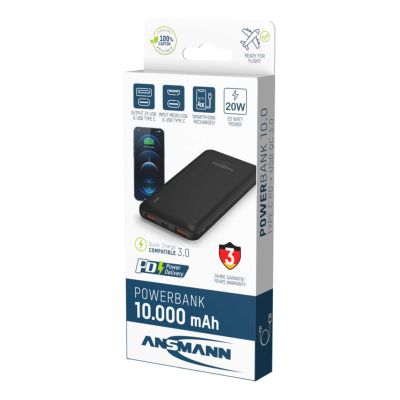 12. Ansmann PB320PD 10000 mAh Schwarz