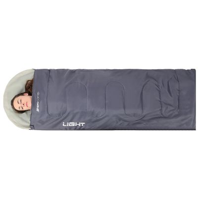 2. LEICHTER TOURISTEN-SCHLAFSACK 200X70CM GRAU ENERO CAMP