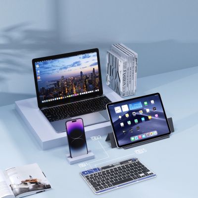 8. Dux Ducis Keyboard (CK Series) Kabellose Tastatur für Laptop/Tablet/Telefon – Transparent