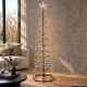 6. Dekorativer Weihnachtsbaum mit 756 LEDs und Wasserfalleffekt, 210 cm, Schwarz