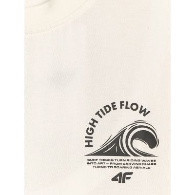6. Lässiges Herren-T-Shirt mit Aufdruck 4F 4FRSS26TTSHM4296-11S