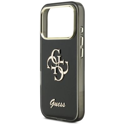 6. Guess IML 4G Script Metallhülle für iPhone 17 Pro - Schwarz