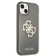 4. Guess, GUHCP13SPCUGL4GBK iPhone 13 mini 5,4" schwarz/schwarzes Hartschalenetui Glitzer 4G großes Logo
