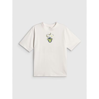 5. Locker geschnittenes Jungen-T-Shirt mit Aufdruck 4F 4FJRSS26TTSHM4276-10S