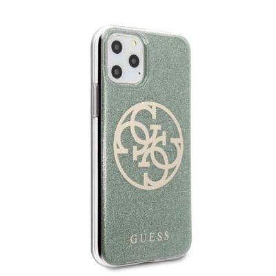 5. Guess GUHCN58PCUGLKA iPhone 11 Pro khakifarbene Hartschale 4G Circle Glitter