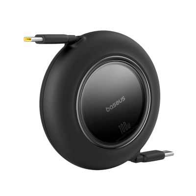 4. Baseus Free2Pull Mini 100W Einziehbares USB-C-Kabel – USB-C 2 m – Schwarz