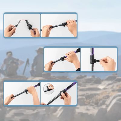 6. Qunature Nordic Walking Trekkingstock Aluminium 110 – 130 cm 1 Stk. - Lila