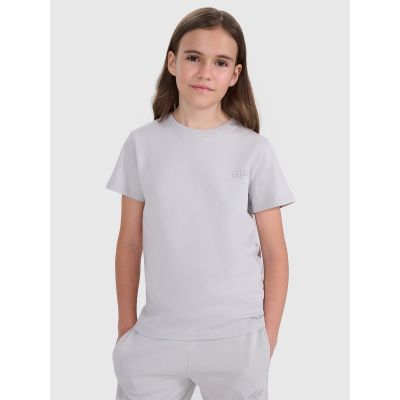 11. Einfarbiges Standard-T-Shirt (2er-Set) für Kinder 4F 4FJRAW25TTSHU3157-90S