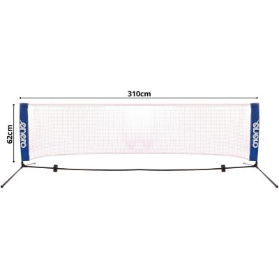 6. Netz mit ENERO-Pfosten 310 x 73 cm 2-in-1 für Tennis und Fußvolley