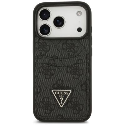 3. Guess 4G Double Card Triangle Hülle für iPhone 18 Pro / 17 Pro – Schwarz