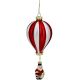 2. GLASORNAMENT IN FORM EINES BALLONS MIT WEIHNACHTSMANN SASKA GIFT & DECOR