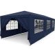 2. PE Garten-Cateringzelt-Pavillon 9x3M + 8 Wände Marineblau
