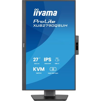 9. Monitor iiyama XUB2790QSUH-B2 27" IPS-Panel 2560x1440 100Hz Windows Hello 5MP Kamera Autofokus 15cm Standfußhöhenverstellung 4ms 250