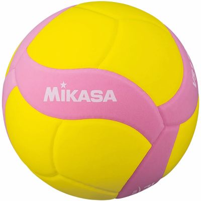 Mikasa VS160W Volleyball, gelb und pink, Größe 4