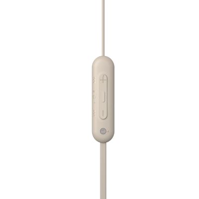 4. Sony WI-C100 Kabelloses In-Ear-Bluetooth-Headset für Anrufe und Musik, Beige