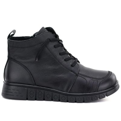 2. Komfortable schwarze Damen-Lederstiefeletten T.Sokolski OL67-1