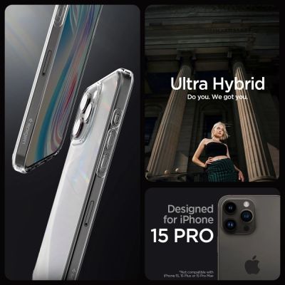 6. Spigen Ultra Hybrid-Hülle für iPhone 15 Pro – transparent und matt
