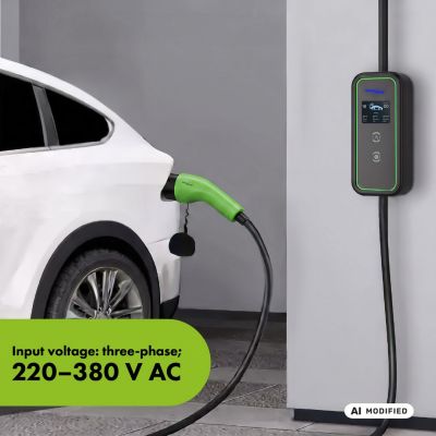 18. GreenBlue EV/PHEV-Ladegerät, tragbar, Typ 2, Kabellänge 680 cm, IP65, 11 kV, 220–380 V AC 50/60 Hz, 16 A, 3-phasig, GB1100
