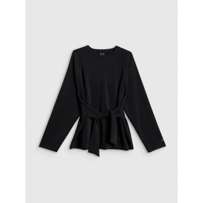 6. Damen-Sweatshirt mit Bindebändern und Modal, reguläre Passform, Größe 4F 4FRSS26TSWSF2784-20S