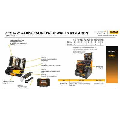 DEWALT 33-teiliges Zubehörset mit Winkelaufsatz/MACLAREN