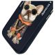 7. Nimmy Glasses Cool Dog iPhone 16 Hülle - Schwarz