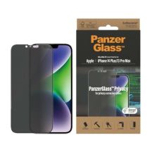 PanzerGlass Ultra-Wide Fit Antibakterieller Sichtschutz aus gehärtetem Glas für iPhone 14 Plus/13 Pro Max