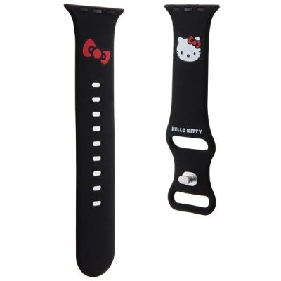 3. Hello Kitty Silikon-Kitty-Kopfband für Apple Watch 38/40/41 mm – Schwarz