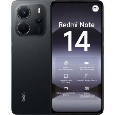 20. Xiaomi Redmi Note 14 6/128GB Midnight Black Smartphone