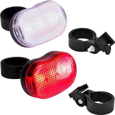 7. LED-Fahrradlampen-Set vorne und hinten, 3 LEDs, XQMAX