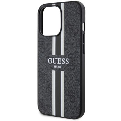6. Guess GUHMP13XP4RPSK iPhone 13 Pro Max 6,7" schwarz/schwarzes Hardcase 4G bedruckte Streifen MagSafe