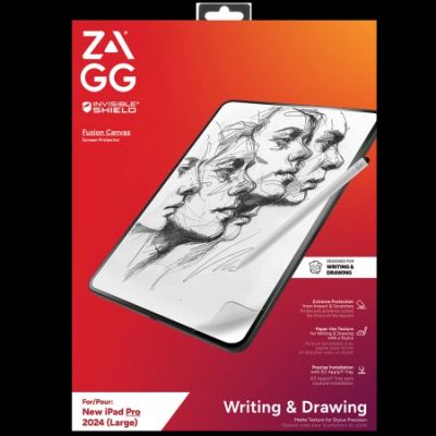 ZAGG InvisibleShield Fusion Canvas antibakterielle Schutzfolie im Papierimitat für iPad Pro 13" 2024
