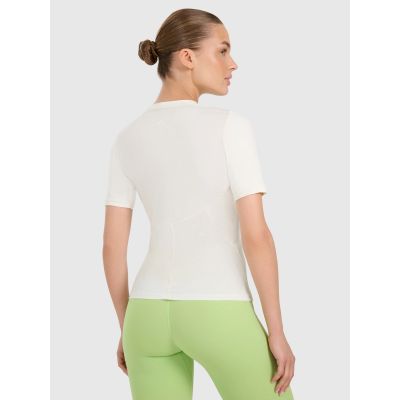 3. Damen-Trainingsshirt, schnelltrocknend, schmal geschnitten, Größe 4F 4FWAW25TFTSF1518-12S