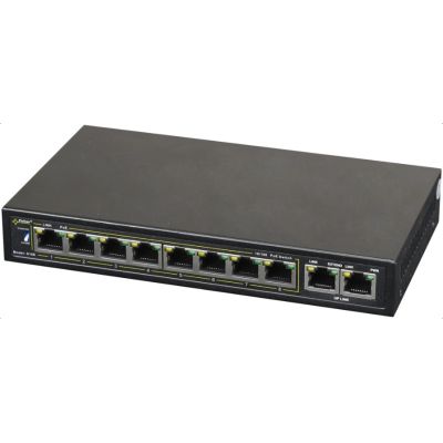 PULSAR S108 Fast Ethernet (10/100) Netzwerkanschlüsse PoE-Unterstützung Schwarz