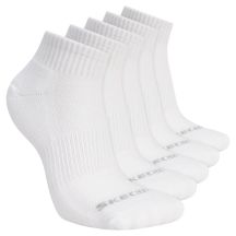 Skechers 5er-Pack Unisex 1/2 Frottee Viertelrund-Sneaker S602095-100 Weiß 39-42
