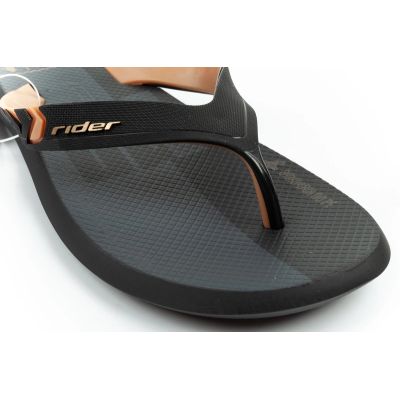 6. Rider Schuhe Herren Sport-Flip-Flops R1 Prime bequeme Hausschuhe schwarz