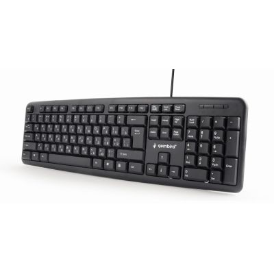3. GEMBIRD KB-U-103-RU Tastatur (USB 2.0; (US); schwarz)