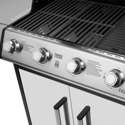 6. Teesa BBQ 5006 MASTER Gasgrill – 5 Brenner – Platz für eine Gasflasche