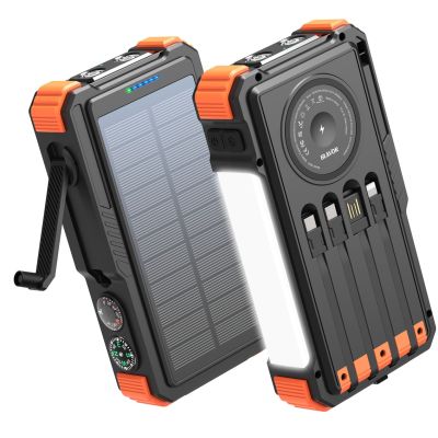 Extralink EX.96914 20000 mAh 20 W Solar-Powerbank mit Dynamo und Induktions-Taschenlampe