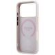 7. Guess 4G MagSafe-Hülle mit runden und klassischen Stripe-Logos für iPhone 17 Pro / 18 Pro – Pink