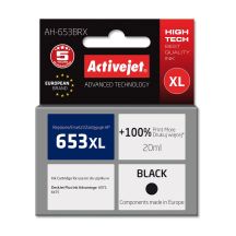 Activejet AH-653BRX Tinte (ersetzt HP 653XL 3YM75AE; Premium; 720 Seiten; 20 ml, schwarz)