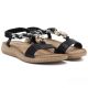 4. Schwarze Damen-Sandalen mit elastischem Riemen, S.Barski KV61-6051
