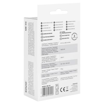 6. SAVIO Drahtlose Maus BT 2,4 GHz MB-04