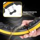5. HHM21 HULA HOP SCHWARZ/GELB MIT MAGNETEN, TPE-SCHUTZ UND GEWICHT + HMS-ZÄHLER