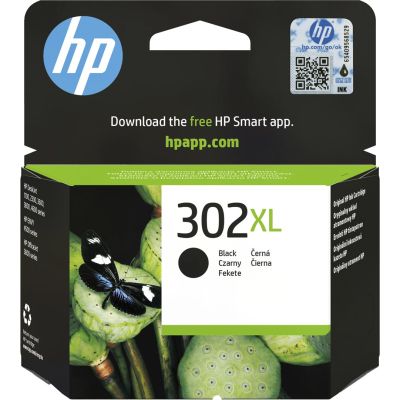 3. HP Schwarze Tintenpatrone HP 302XL, HP302XL=F6U68AE, 480 Seiten, 8,5 ml