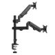 14. MACLEAN Monitorhalterung für 2 Monitore, Gasfeder, 17"–32", 2–10 kg, Schwarz, MC-136